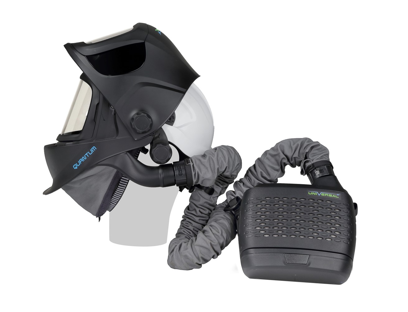 QUANTUM HELMET WITH QUANTUM PAPR HARD HAT (WHITE)