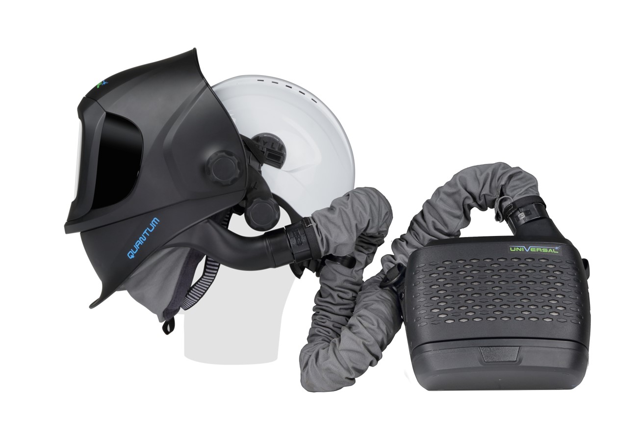 QUANTUM HELMET WITH QUANTUM PAPR HARD HAT (WHITE)