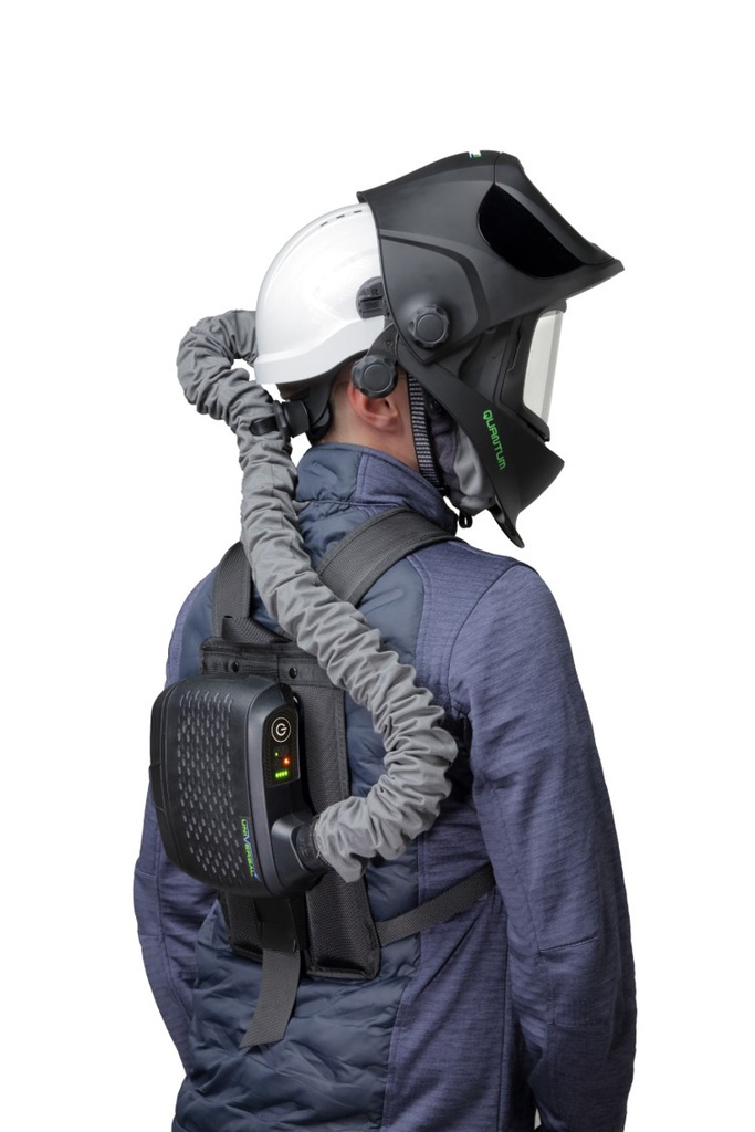 QUANTUM HELMET WITH QUANTUM PAPR HARD HAT (WHITE)