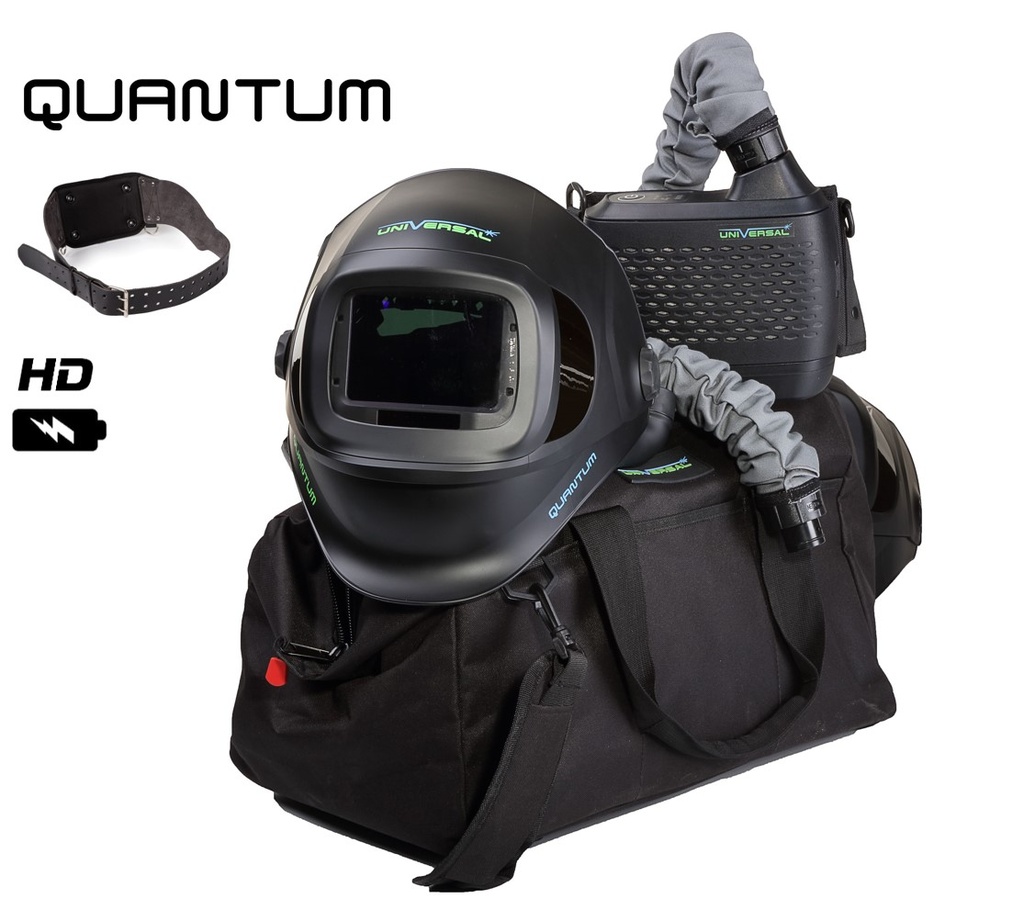 QUANTUM HELMET WITH QUANTUM AIR PAPR KIT BAG COMPLETE (WITH HD BATTERY & LEATHER BELT)