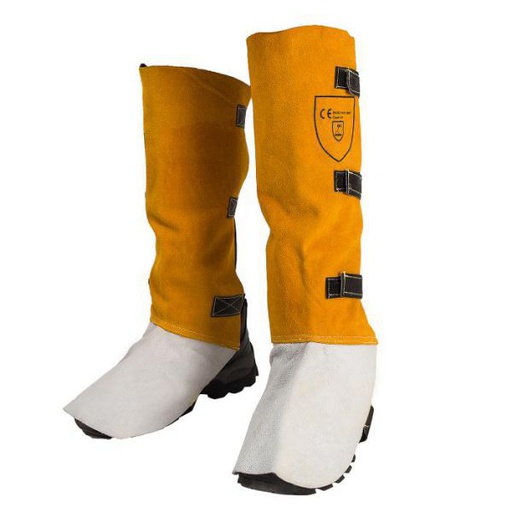[AC211] RHINOTEC LEATHER WELDERS GAITERS (PAIR) SPLIT WITH TOUCH AND CLOSE STRAPS